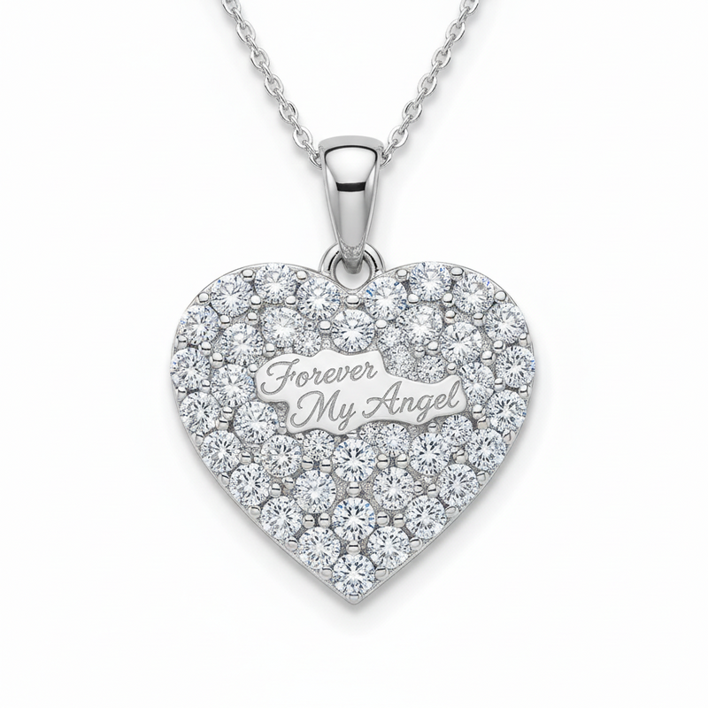 Forever My Angel Heart Necklace